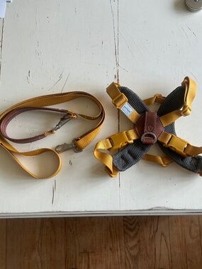 SPUTNIK Mustard Yellow harness & matching leash Medium 17-39lbs